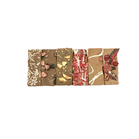 Mixture of flavours chocolate bar