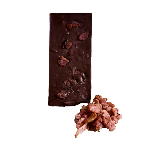 Chocolate bar infused with Bacon bits 