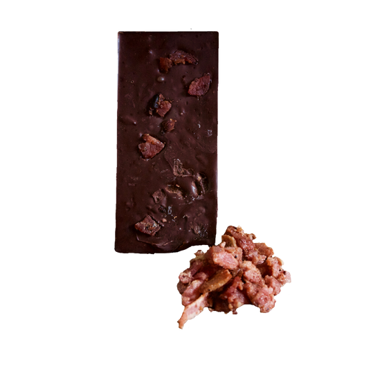 Chocolate bar infused with Bacon bits