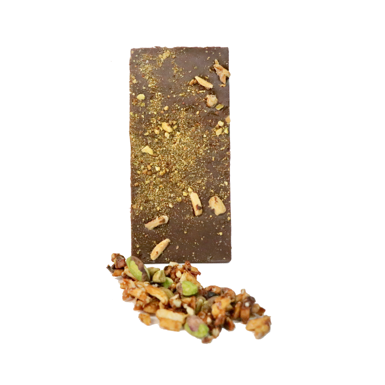 Crunchy nut chocolate bar
