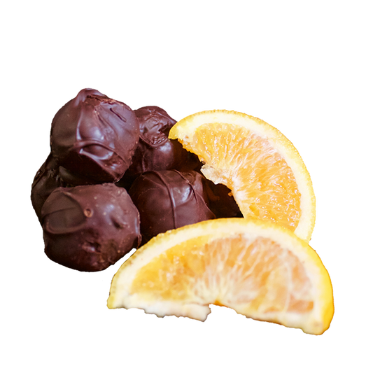 Chocolate almond and orange truffle