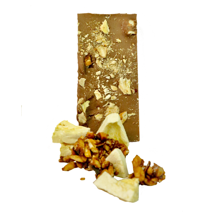 Pineapple cashew chocolate bar