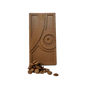 milk chocolate bar with circular pattern on it with milk chocolate buttons