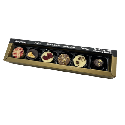 Box of 6 chocolate bon bons all in their little contianers