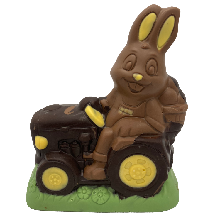 Bunny on a tractor
