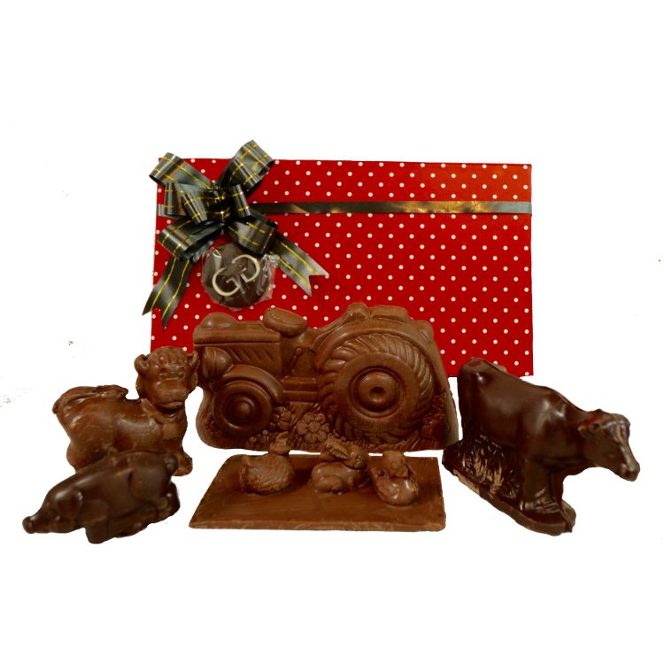 Chcoolate farm set with a box