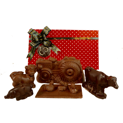 Chcoolate farm set with a box